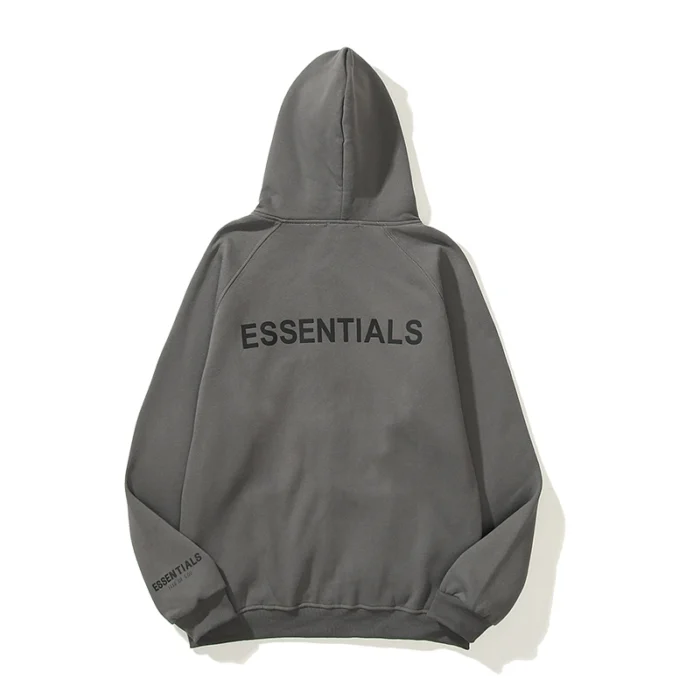 Essentials Dark Gray Full Zip Hoodie