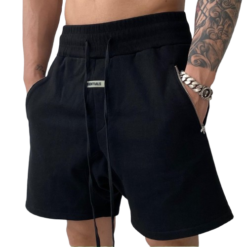 Essentials 7th Collection Black Shorts