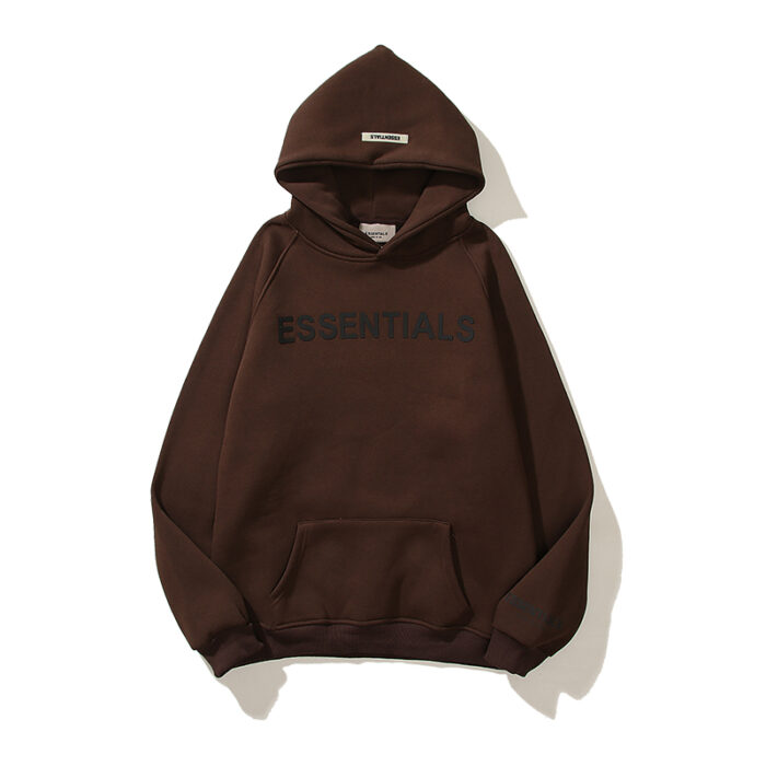 Essentials Casual Brown Hoodie