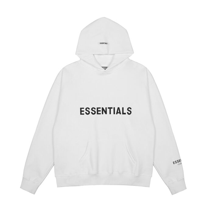 Essentials Casual White Hoodie