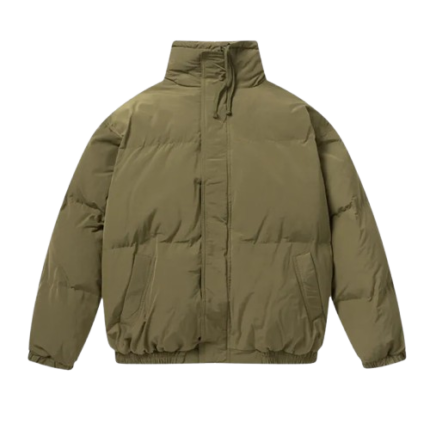 Essentials Fear Of God Puffer Army Green Jacket