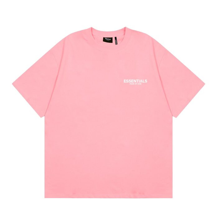 Essentials Fear Of God Reflective Pink T-Shirt