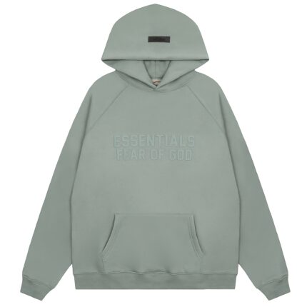 Essentials Flocked FOG Haze Blue Hoodie