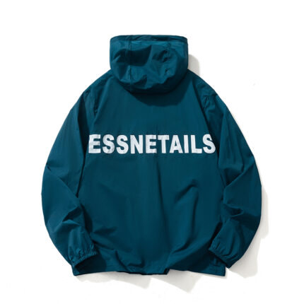 Essentials Graphic Hooded Coach Blue Jacket