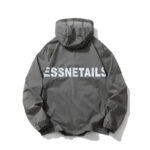 Essentials Graphic Hooded Coach Grey Jacket