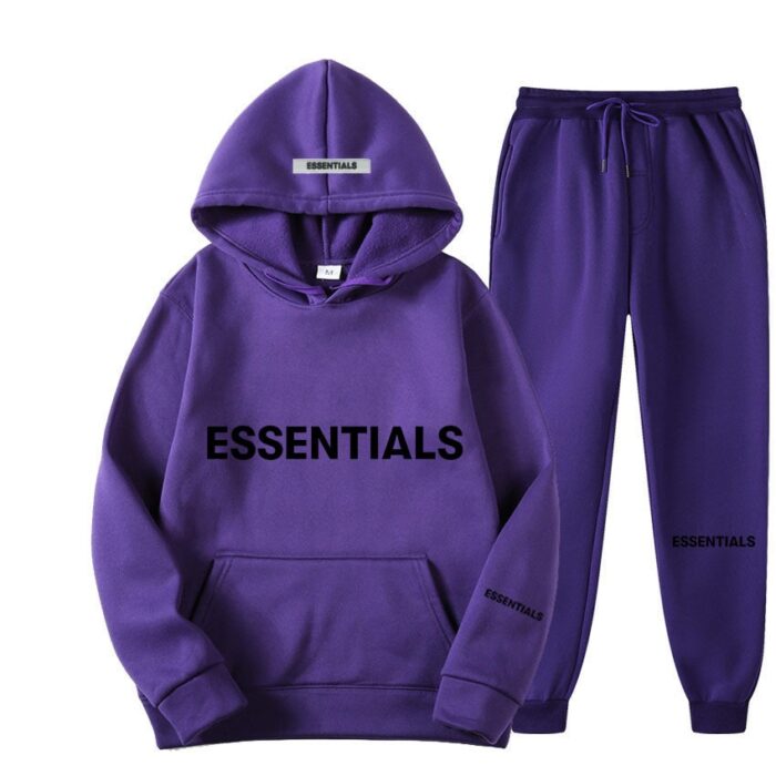 Essentials Hoodie and Sweatpants Set - Purple Tracksuit