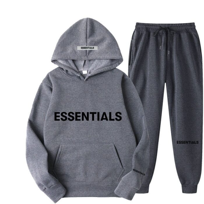 Essentials Spring Hooded Elephant Gray Tracksuit