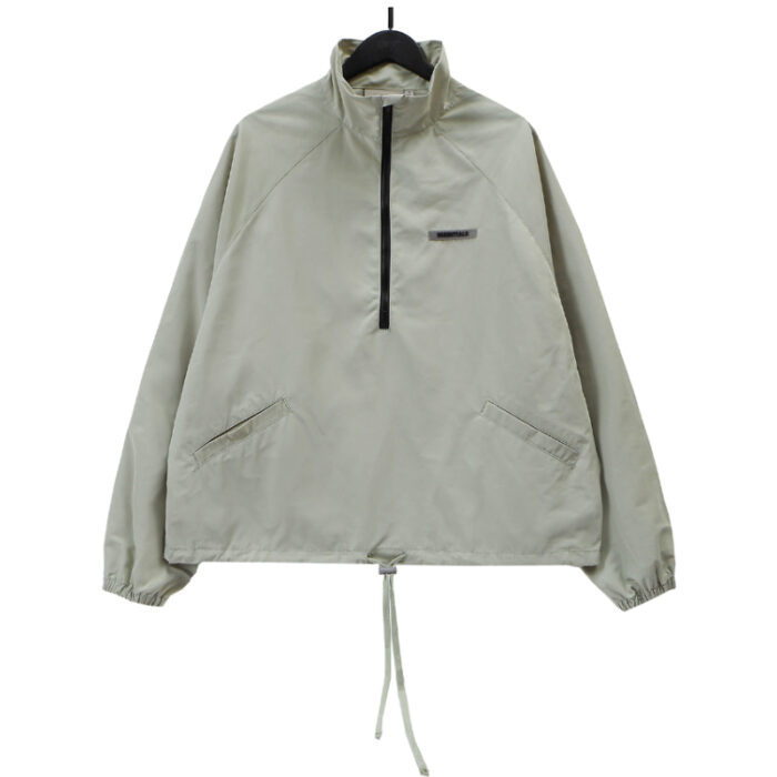 FOG Essentials Reflective Wheat Green Half-Zip Track Jacket