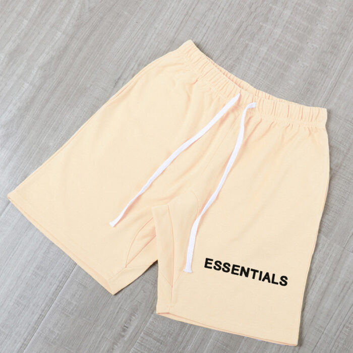 Fear Of God Essentials Graphic Sweat Shorts ( Beige )