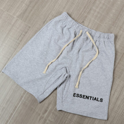 Fear Of God Essentials Graphic Sweat Shorts ( Grey )