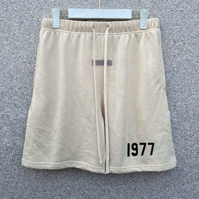 Fear of God Essentials 1977 Logo Khaki Shorts