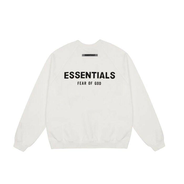 Fear of God Essentials White Crewneck Sweatshirt