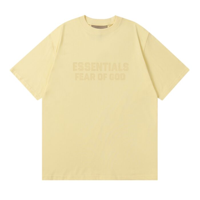 Kids’ Logo Crewneck Cotton Graphic Lemon Yellow T-Shirt